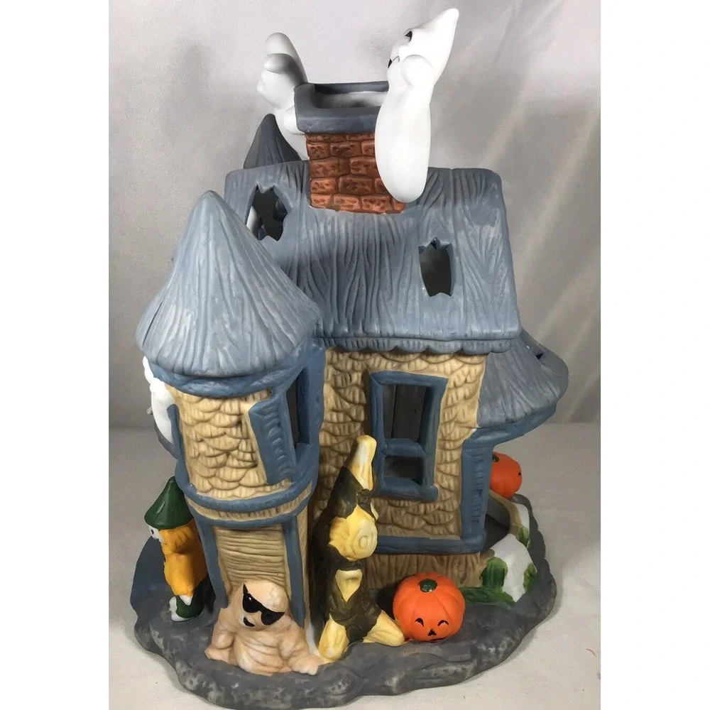 PartyLite Haunted Tealight House P7311 Halloween Spooky Ghosts w/Box